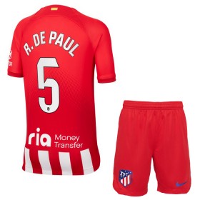 Atlético Madrid R. De Paul 5 Fotbollströjor Barn Hemma tröja 2023-24 Kortärmad